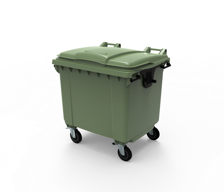 Контейнер ESE, 1100л, HDPE, зелений